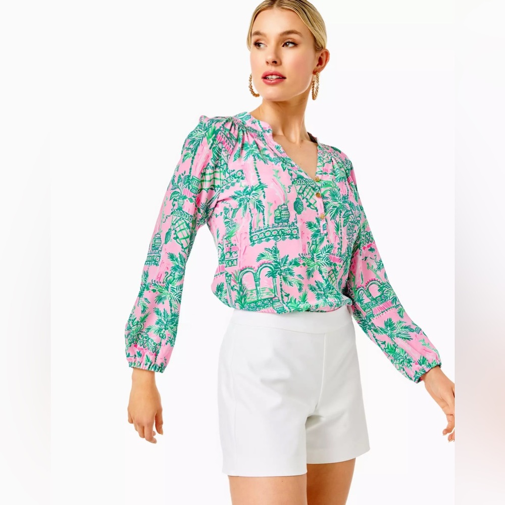Lilly Pulitzer 5” Alesia Stretch White Shorts